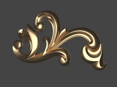 ClassicDecor gold ornament 3D model