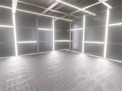 Car studio interior Low-poly 3D model