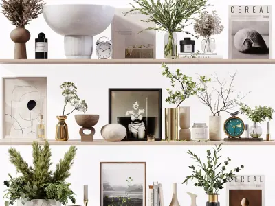 Decorative Set 205 Low-poly 3D model