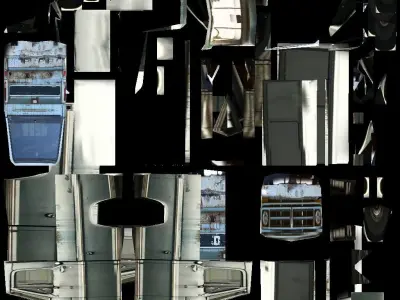 Low-Poly PSX Truck Low-poly 3D model