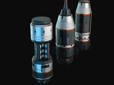 sci fi ammo Free 3D model