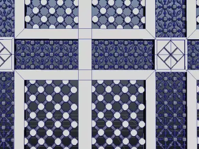 Arabesque windw coptic  Low-poly 3D model