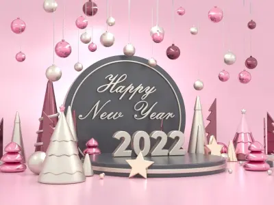 New Year 2022 3D model