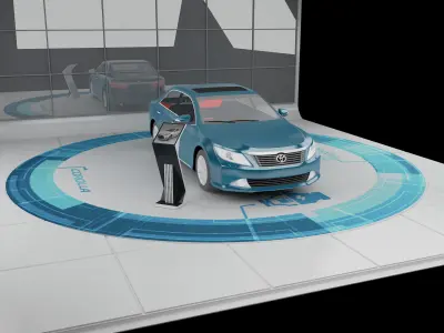 Booth Exhibition Stand a224a 3D model