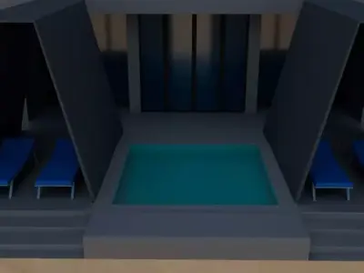 NURAI Islands Water and Beach Villa Beach and Pool House 3D model