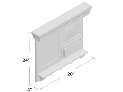 Wood Chalkboard 3D model