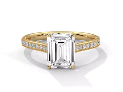 solitaire ring with detail images and 360 render videos 76 3D print model