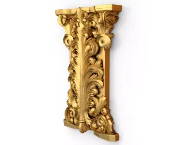 Column capital classic decorative ornament cnc 3d printing 05 3D print model
