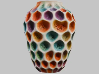 Porous Decorative Vase - Modern 3D Low-poly 3D model