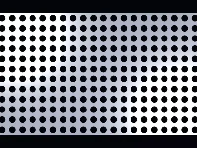 Perforated panel with 33 percent opening 25O69 3D model