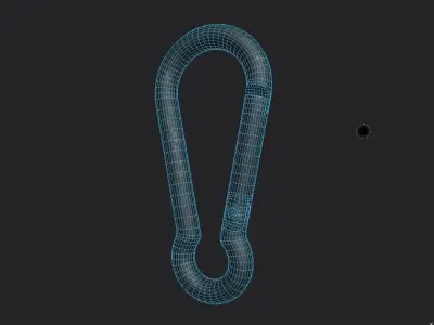 Carabiner Hook Model 01C Low-poly 3D model