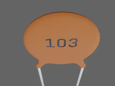 Ceramic Capacitor - Electronic Parts Low-poly 3D model