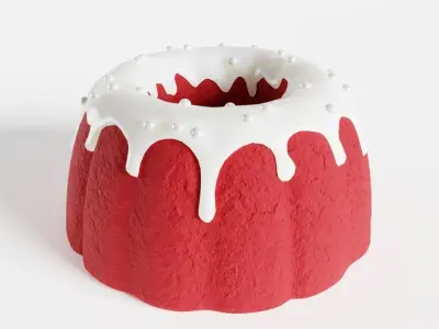 Mini Red Velvet Cake 3D model