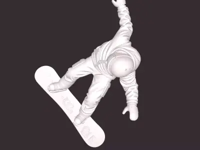 snowboarder 3D print model