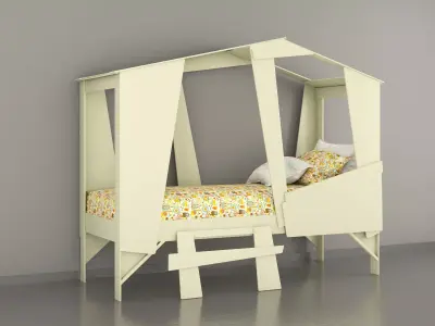 children cabin bed 10 3D model