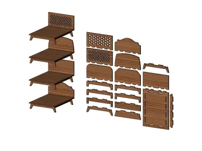 Miniature set of bedroom furniture for model making props 3D print model