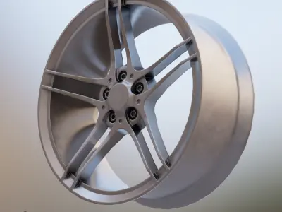 Sport Car Rim 2 Game-Ready 3D Model Low-poly 3D model