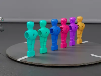 Foosball Player 3D Model  Free 3D model