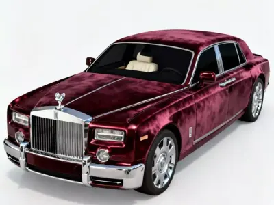 Velvet Burgundy Luxury VIP Sedan 3D Model Low-poly 3D model