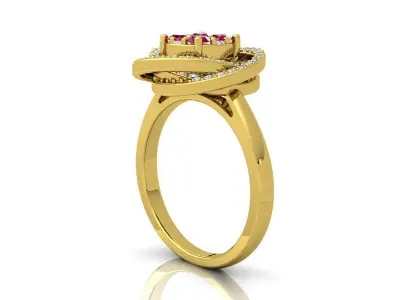 Luxury Wedding Ring  3D print model