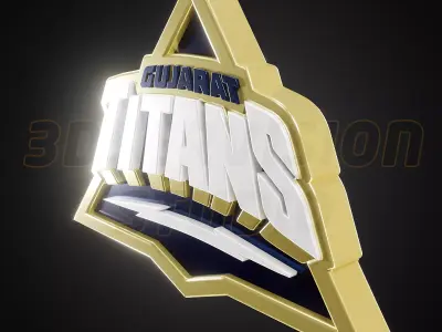 Gujarat Titans logo - Cinematic - 3D print 3D model