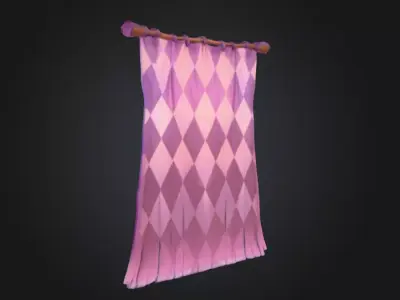 Purple Tapestry Low-poly 3D model