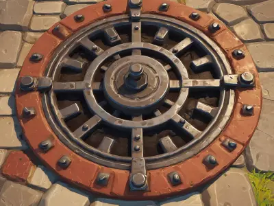 Stylized Manholes 3D model