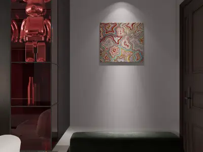 Modern living room dining room interior scenes 200 3D model