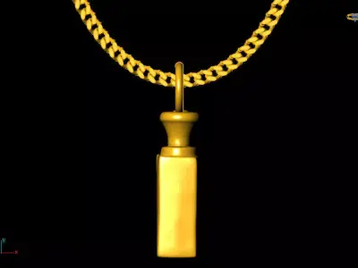 Perfume Bottle pendant charms - one inch pendant 3D print model 3D print model