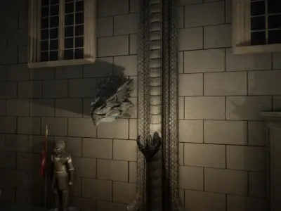 Dragon Castle Low-poly 3D model