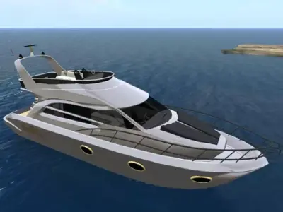 Luxury Yacht Sports  Low-poly 3D model