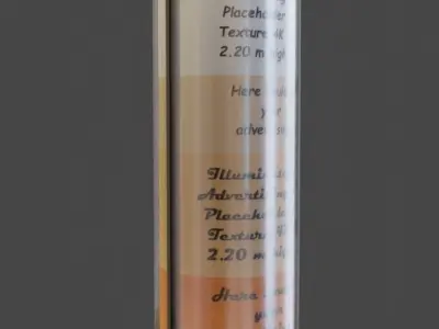 Advertising Objects - Pillar - Billboards - Flags - Skydancer 3D Model Collection