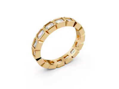 Emerald Eternity Band 3D print model