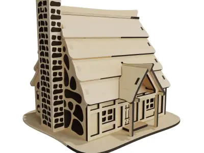 Plywood hut 3D model