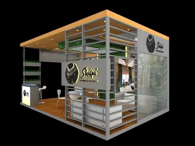 6mtr x 4mtr 3 side open exhibition stands models 3D print model