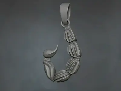 Scorpion Tail Pendant Free 3D print model