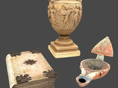 Ancient Objects Pack Low-poly 3D model