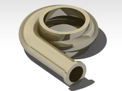Volute Casing CAD Model Generic  3D print model