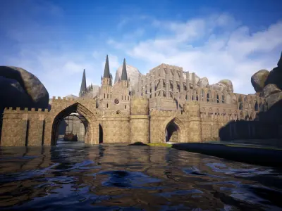 Gothic Castle Modular UE5 Low-poly 3D model