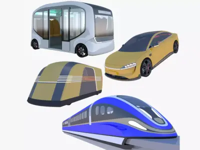 Future vehicles collection III 3D Model Pack