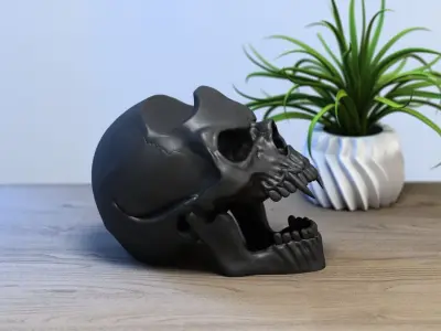 Ps5 controller stand  scream wild Skull ps5controller holder 3D print model