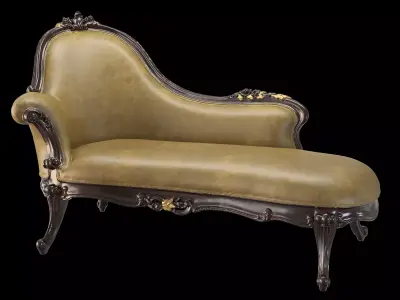 Leather sofa 4 3D model