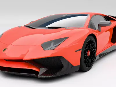 Lamborghini Aventador Low-poly 3D model