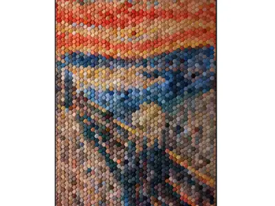 The Scream Wall Decor 3D model