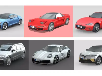 Low-Poly Car Pack 011 - Dynamic Drivers