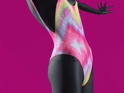 Woman Swimsuit VS Cheeky One-piece 3D model