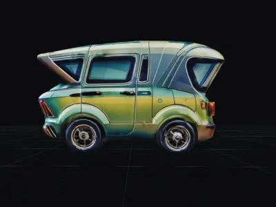 COOL CARS SolarRover no8 Collectable Model these WHEELS are HOT Low-poly 3D model