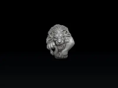 Lion Ring Version 2 3D print model