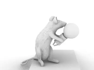 Tiny Mouse Lamp 3D model