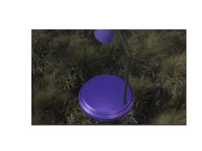 lamp low-poly table with base Free low-poly 3D model